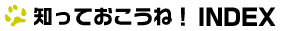 知っておこうね！INDEX